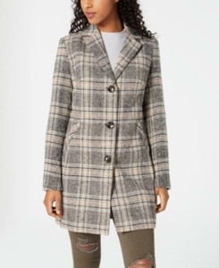 plaid walker coat