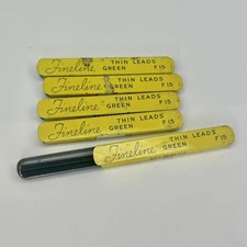 Sheaffer's Fineline .9mm Long Thin Leads Green F15 Pencil - 40 in 5 Tins Lot