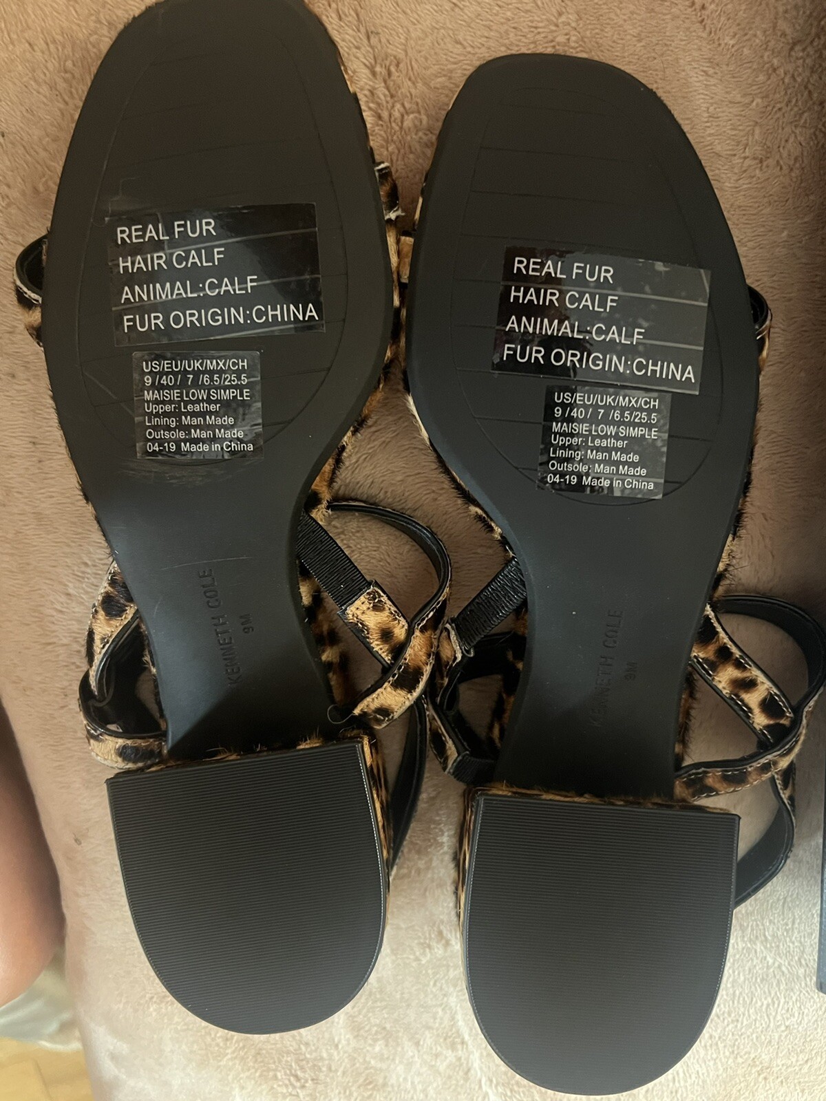Kenneth Cole New York Women's Maisie Low Sandals - Natural Lepoard