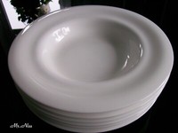 Rosenthal Jade Sphera Bone China Weiss 6 X Suppenteller/Fahne 24 Cm 1 A Neuware