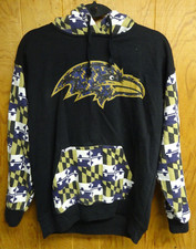Baltimore Ravens NFL Black Hoodie Size M Medium New York Area Code 212 Pullover