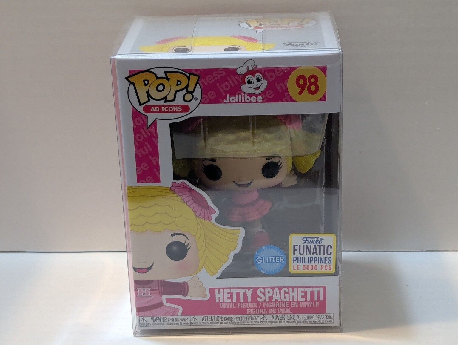 Hetty Spaghetti Jollibee Glitter Funko Pop! Funatic Philippines 5000 Pcs 98