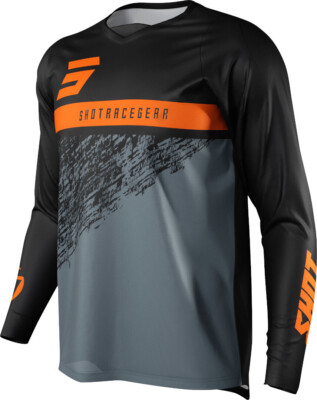 CROSS ENDURO SHIRT SHOT DEVO ROLL BLACK ORANGE NEON ORANGE GR S