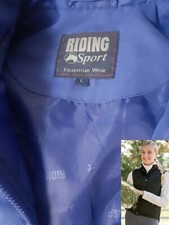 Riding Sport Equestrian Vest Womens Medium Periwinkle Full Zip Quilted Nwt $60