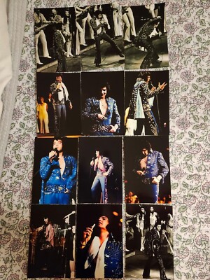 Elvis Presley 12 Photo Set,Greensboro, NC, 4/14/72-Dark Blue Jumpsuit & FREE CD!