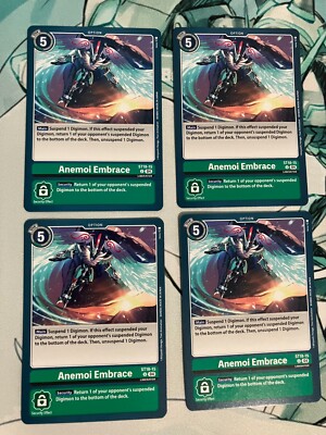 4x Anemoi Embrace ST18-15 U(Playset) Digimon Starter Deck 18: Guardian Vortex NM