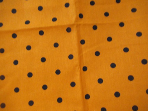 David Textiles ORANGE w/BLACK DOTS ALLOVER 100% Cotton 36"x36" COTTON FABRIC - Picture 6 of 6