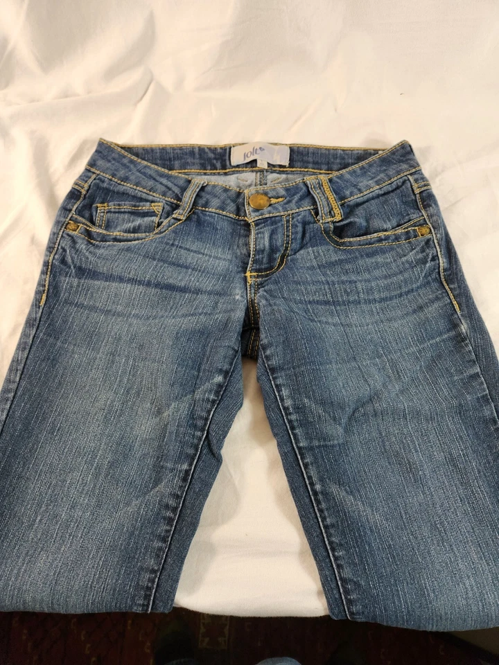 Jolt Skinny Ankle Denim Jeans Juniors Sz 1 Blue 5-Pocket Low Rise Dark Wash - Image 2 of 4