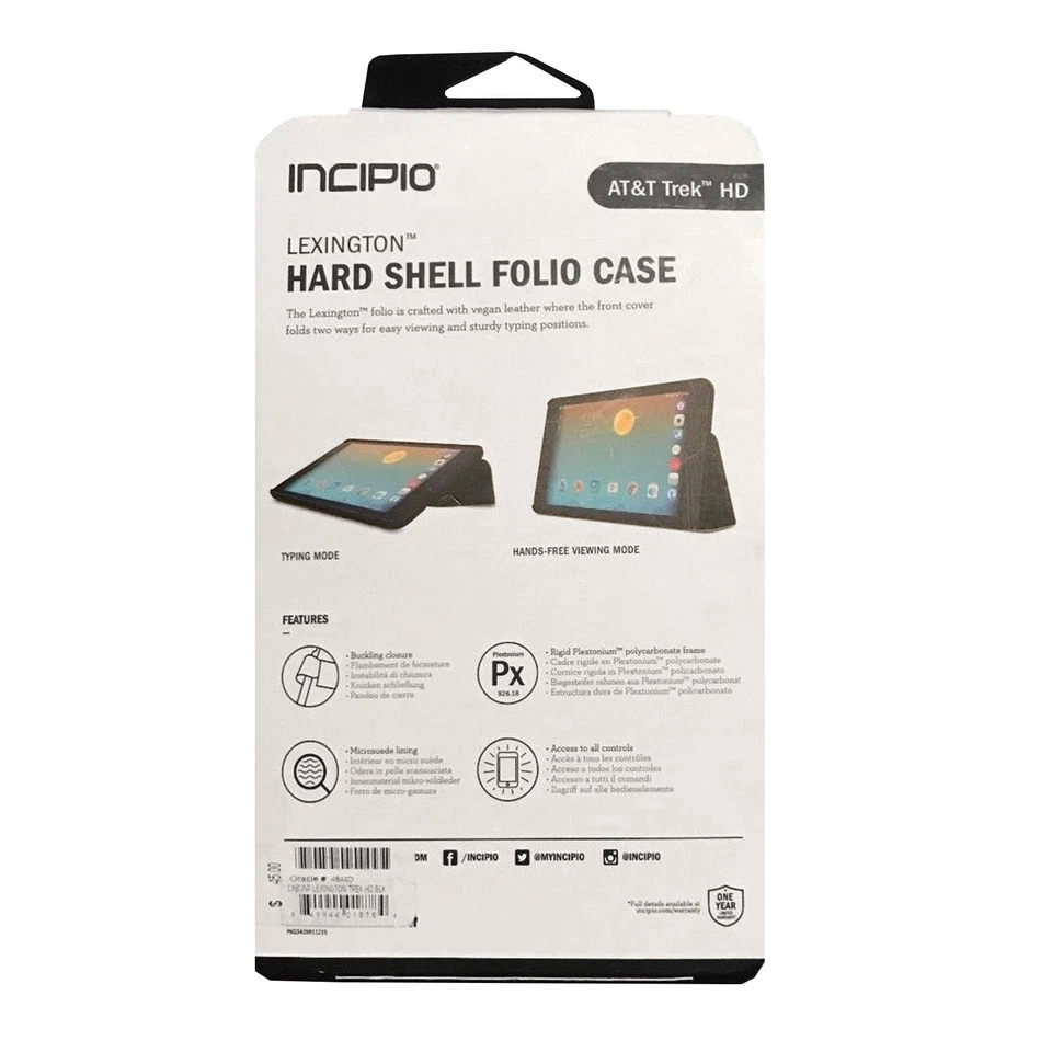Incipio Lexington Durable Hard Shell Impact Protection Folio Case for Trek HD - Image 2 of 4