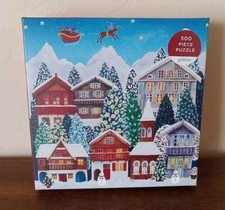 500 Piece Christmas Jigsaw Puzzle "Yuletide Village" By Garison, NWOT, Inner Bag