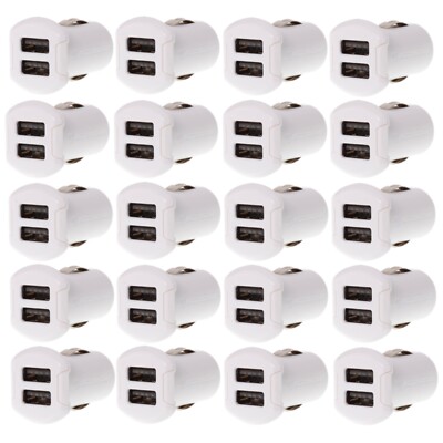 Scosche Revolt 2-Port USB Charger Dual 12W Watt 5V Volt Ports White (Pack of 20)