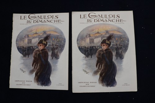 1910 LE GAULOIS DU DIMANCHE ILLUSTRATED MAGAZINE - FRENCH - LOT OF 11 - O 3615 - Picture 6 of 8