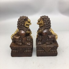 Collection Antique Bronze Artifacts with A Pair of Seated Lions