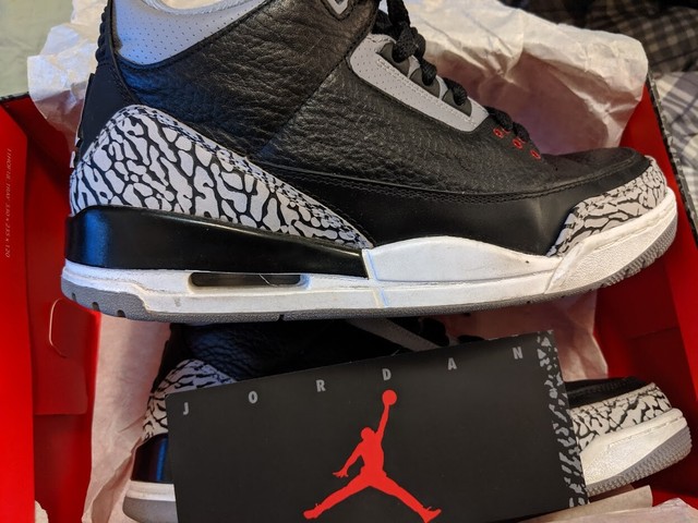 nike air jordan 3 retro black cement
