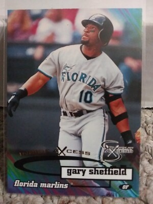 1998 Skybox Dugout Axcess Inside Axcess /50 Gary Sheffield #18 Super Rare 