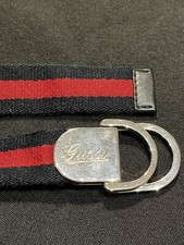 GUCCI WEB STRIPE BELT ITALY MADE KIDS M MEDIUM CHILDRENS GG BUCKLE ALL AUTHENTIC