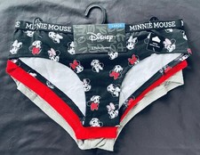 NWT Disney Minnie Mouse Women's Cotton Hipster Panties 3 Pair Pack Sz Large