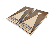 Inverse Dual Stain Triangle Custom Cornhole Boards