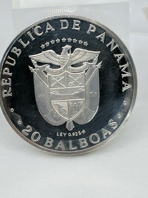 1972 PANAMA STERLING SILVER 20 BALBOAS SIMON BOLIVAR 1783-1830 | eBay