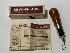 Vintage RICHARD'S Sewing Awl Model No. 1331 Leather Tool The Handy Sewing Awl   