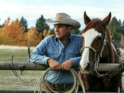 YELLOWSTONE TV SERIE - KEVIN COSTNER - JOHN DUTTON AUTOGRAMMFOTO SIGNED 