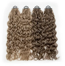 Seamless Curly Genius Weft Hand-tied Weft  100% Remy Human Hair Extensions 100G