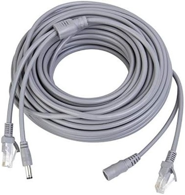 15M/50ft Ethernet Cable Cat5e Network LAN/Power Extension Cord for CCTV Security