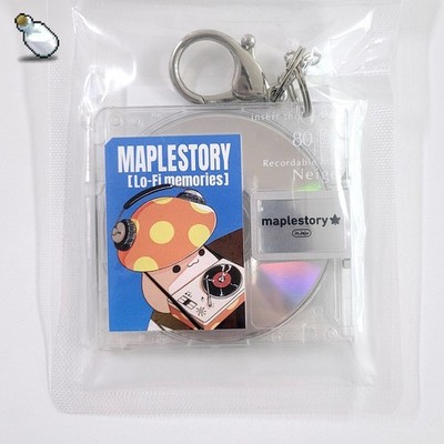 MapleStory Cafe in Jeju, Lo-Fi Memories NFC Keychain - ORANGE MUSHROOM