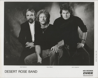 Country Rock Byrds Chris Hillman DESERT ROCK BAND B&W 8x10 Publicity PHOTO 1987
