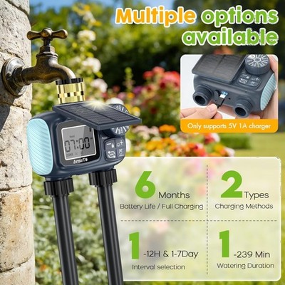 Brass Inlet Solar Sprinkler Timer with Easy Programming for Hassle-Free Watering