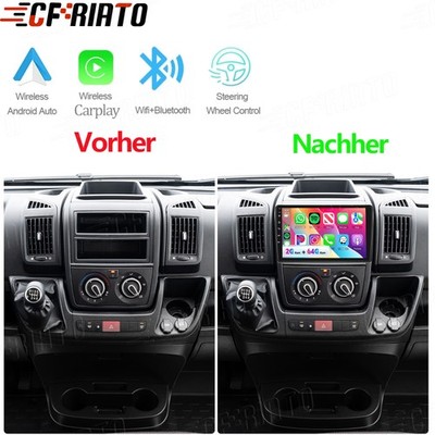 2+64GB Für Fiat Ducato 2006-2023 Android 15 Autoradio Navi GPS Wifi BT FM RDS FM