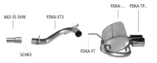 Bastuck Sportauspuff mittig - 96-08 Ford Ka RBT