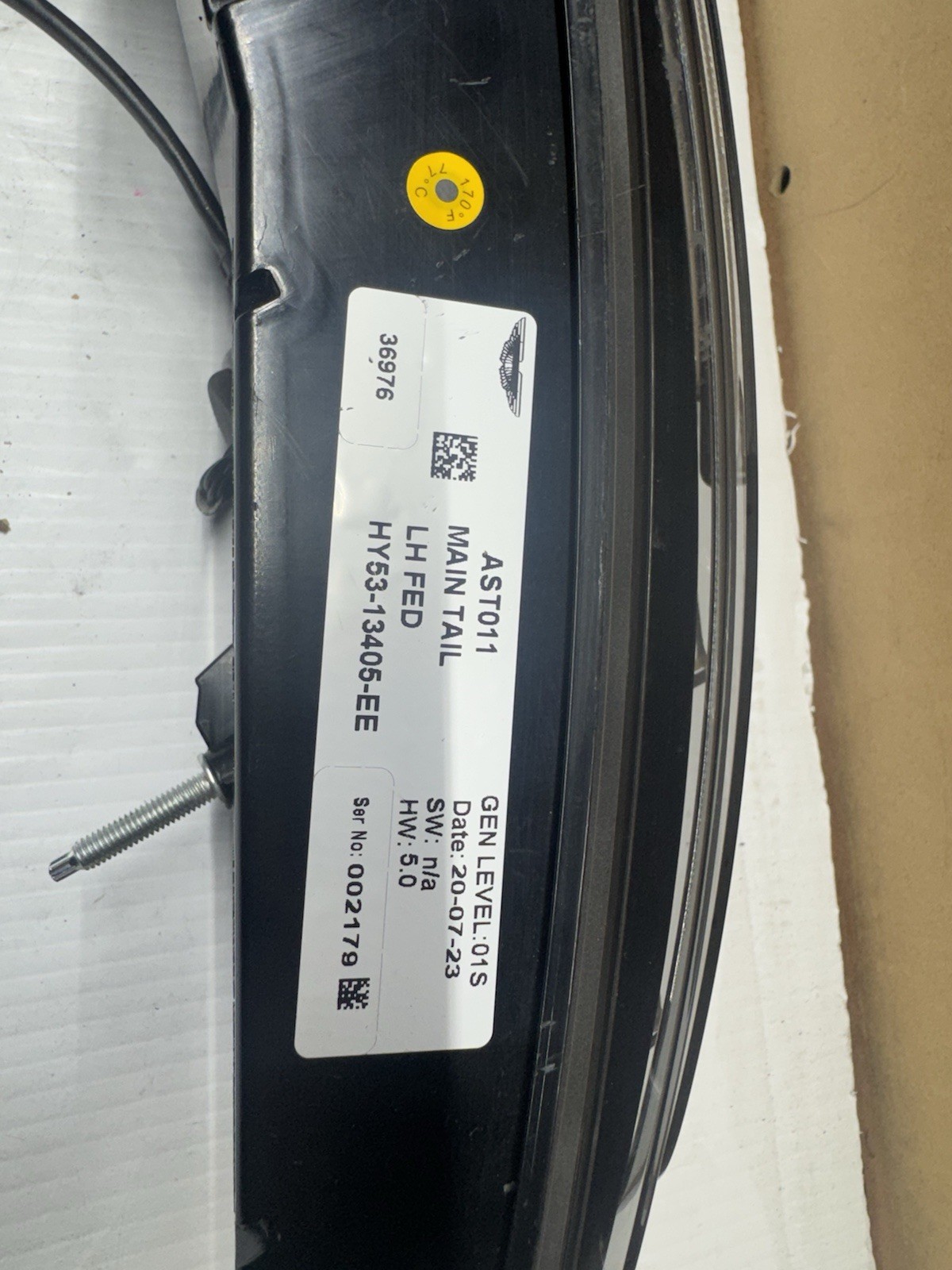 2019 ASTON MARTIN DB11 LEFT TAIL LIGHT OEM 
