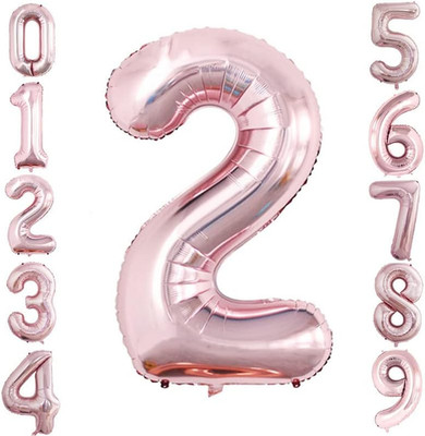 Rose Gold Foil Balloons Number 2,Huge Number Balloons for 2Nd 22Nd Birthday Part