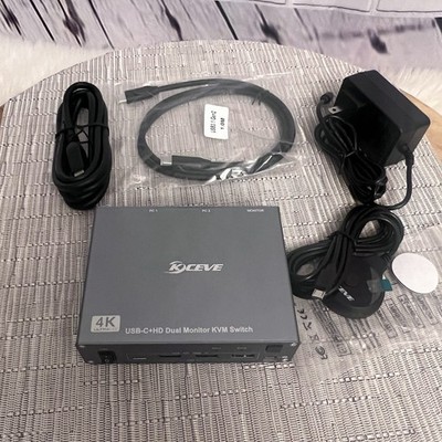 KCEVE KVM Switch 2 Monitors 3 Computers USB C, USB 3.0 KVM Switch Dual Monitor