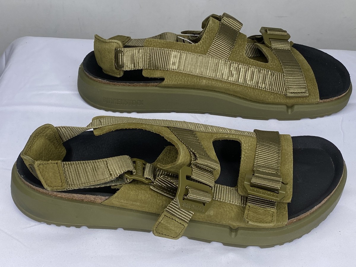 サンダル・ミュール BIRKENSTOCK Men Sandals 1019377KHAKI Green Birkenstock Arizona Microfibre Vegan Summer Shoes