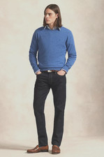  125 NWT Polo Ralph Lauren Mesh-Knit Cotton Crewneck Sweater Blue L large