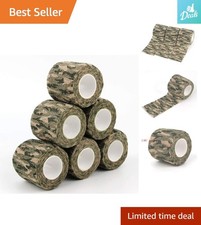 No Sticky Residue Camouflage Tape - 6 Rolls, Perfect for Outdoor Equipment