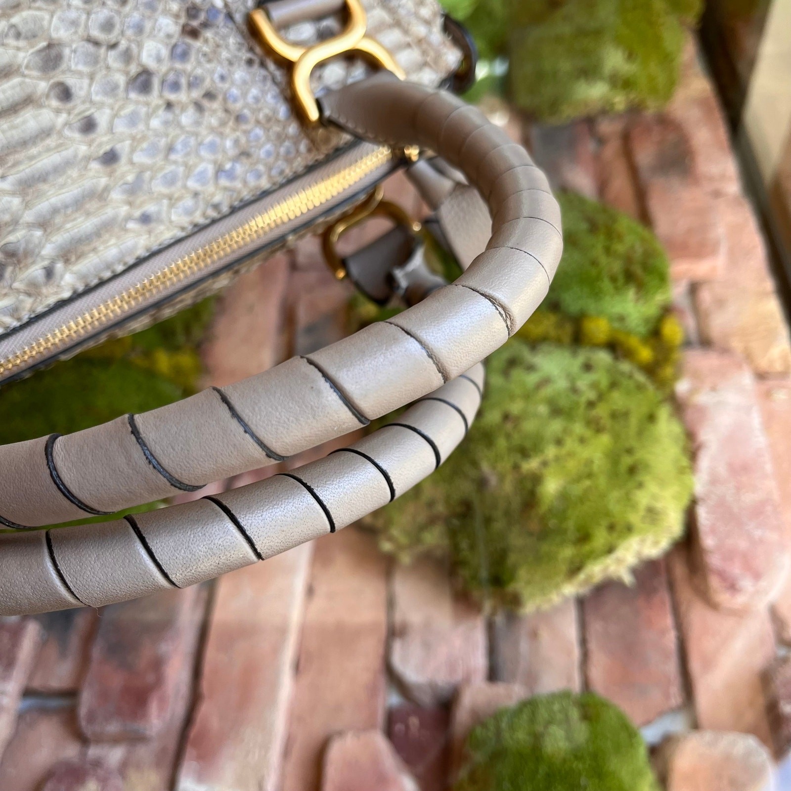 CHLOE Marcie Double Python Skin Leather Handbag - image 12