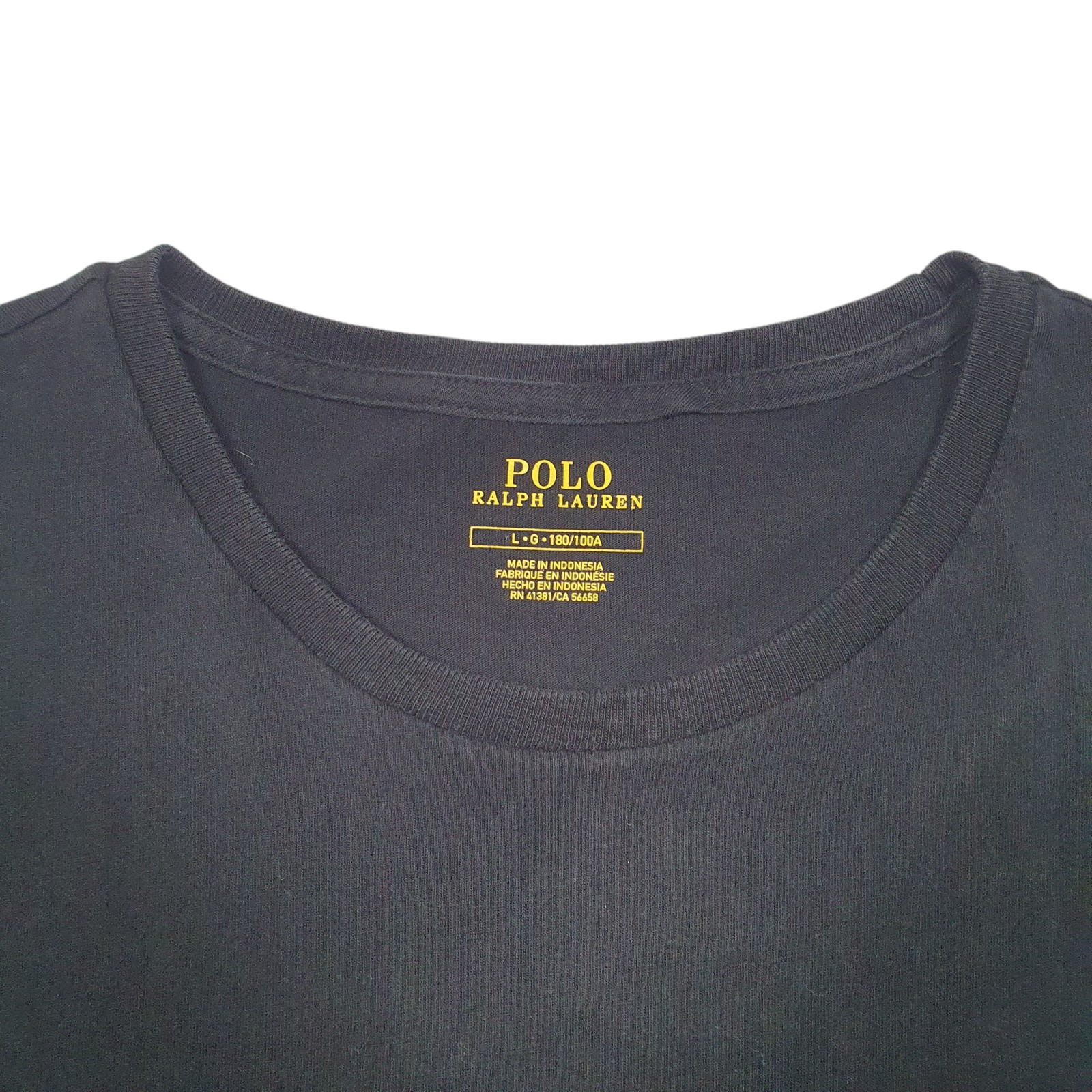 POLO RALPH LAUREN Black T Shirt Tee Short Sleeve Cotton Mens L image 2