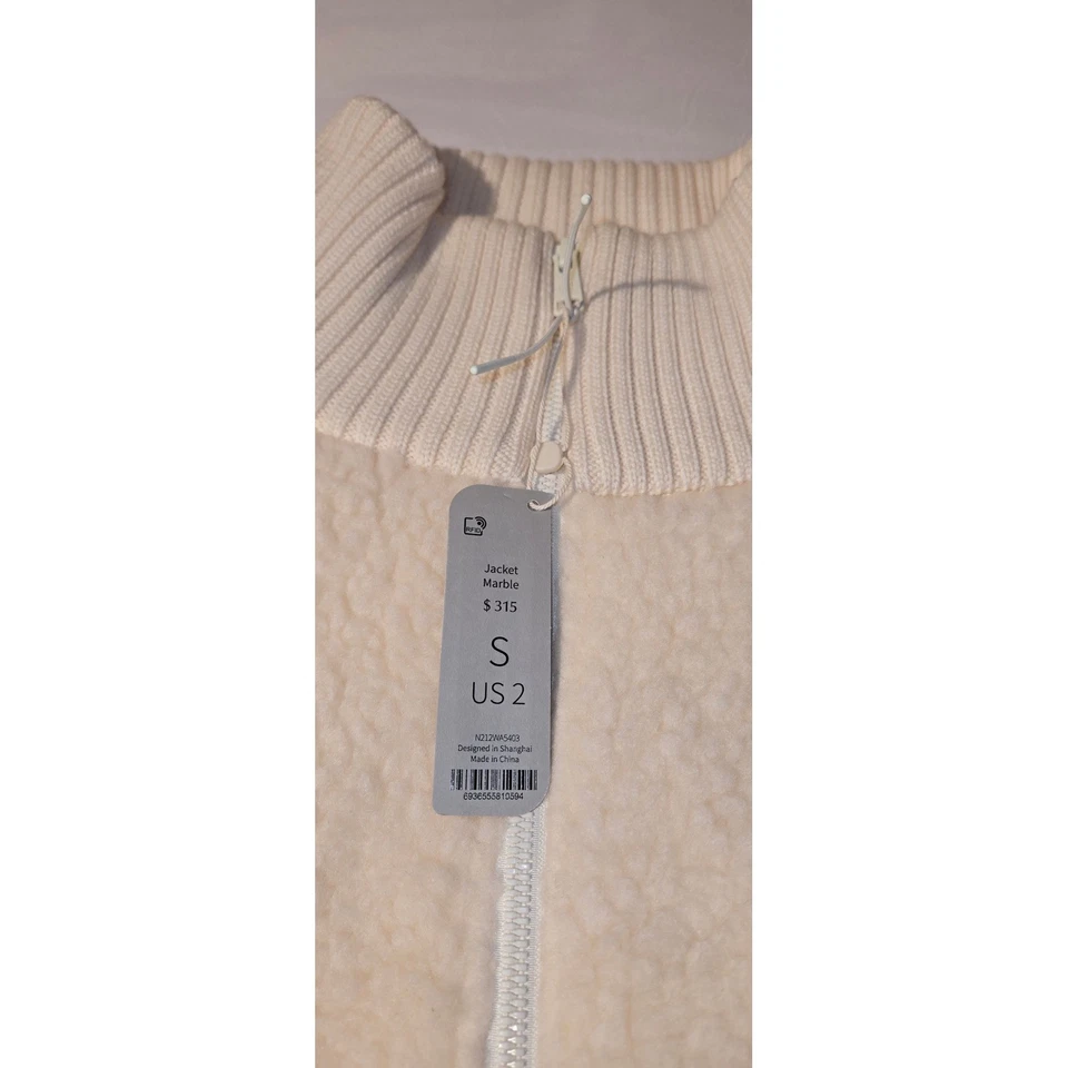 Chaqueta Neiwai Active Mármol Crema Polar Cremallera Suéter Mangas Tejidas EE. UU. 2 Foto 4 de 4