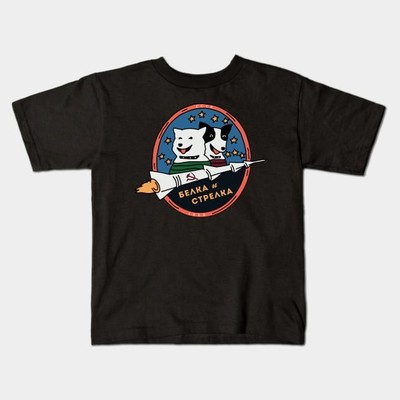 Belka And Strelka First Space Travelers Kids Heavy Cotton Tee Made In The Usa