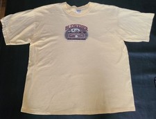 Vintage Yellow Anheuser Busch Budweiser T-Shirt Logo And Dalmatian Size XL