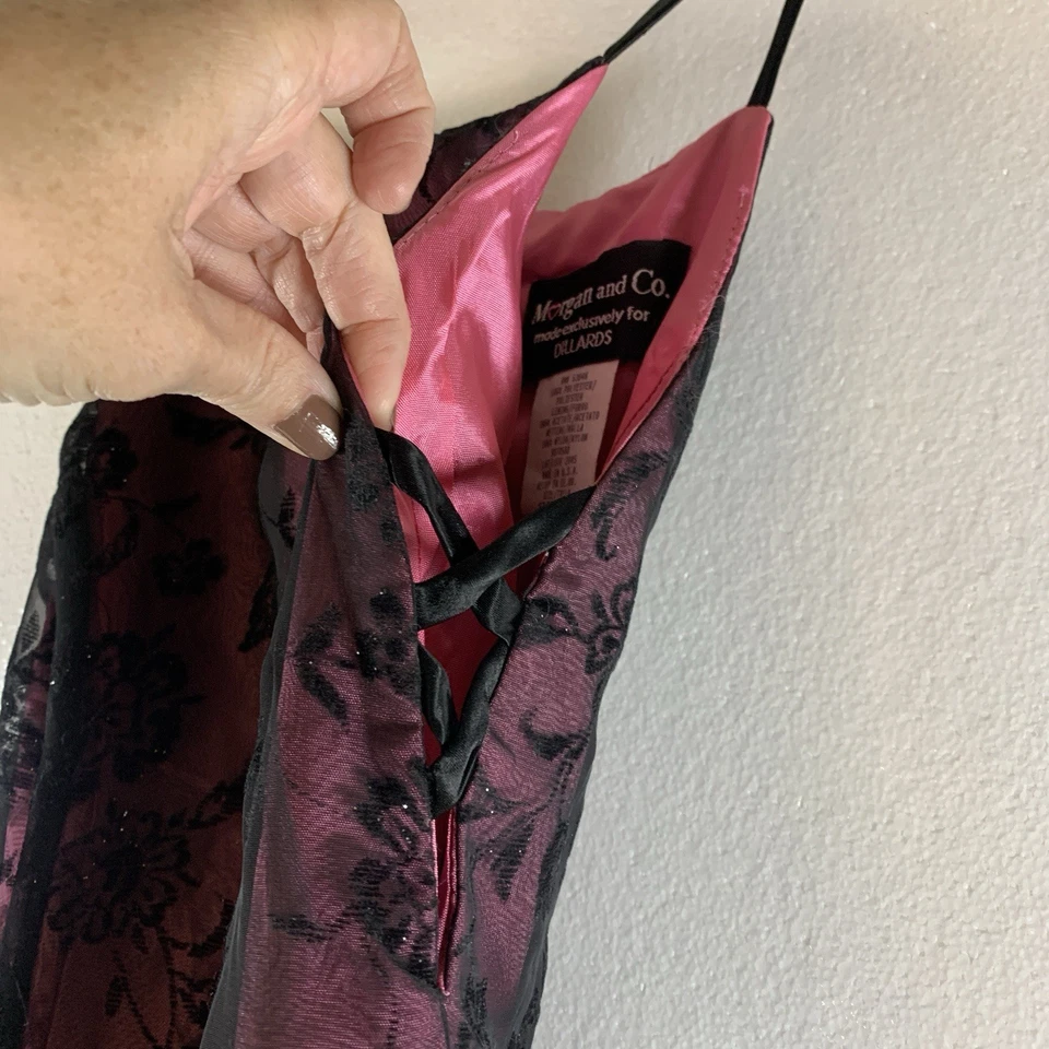 Vestido Maxi Morgan Co Feminino Y2K Veludo Burnout Whimsigoth Tamanho 3/4 Formal NOVO - Imagem 3 de 4