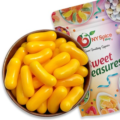 Premium Swiss Petite Banana Hard Candy   Fruity Bite-Size Banana Flavor Treats