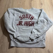 VINTAGE Heritage Sweatshirt Mens Large Gray Pullover Reverse Weave USA Made