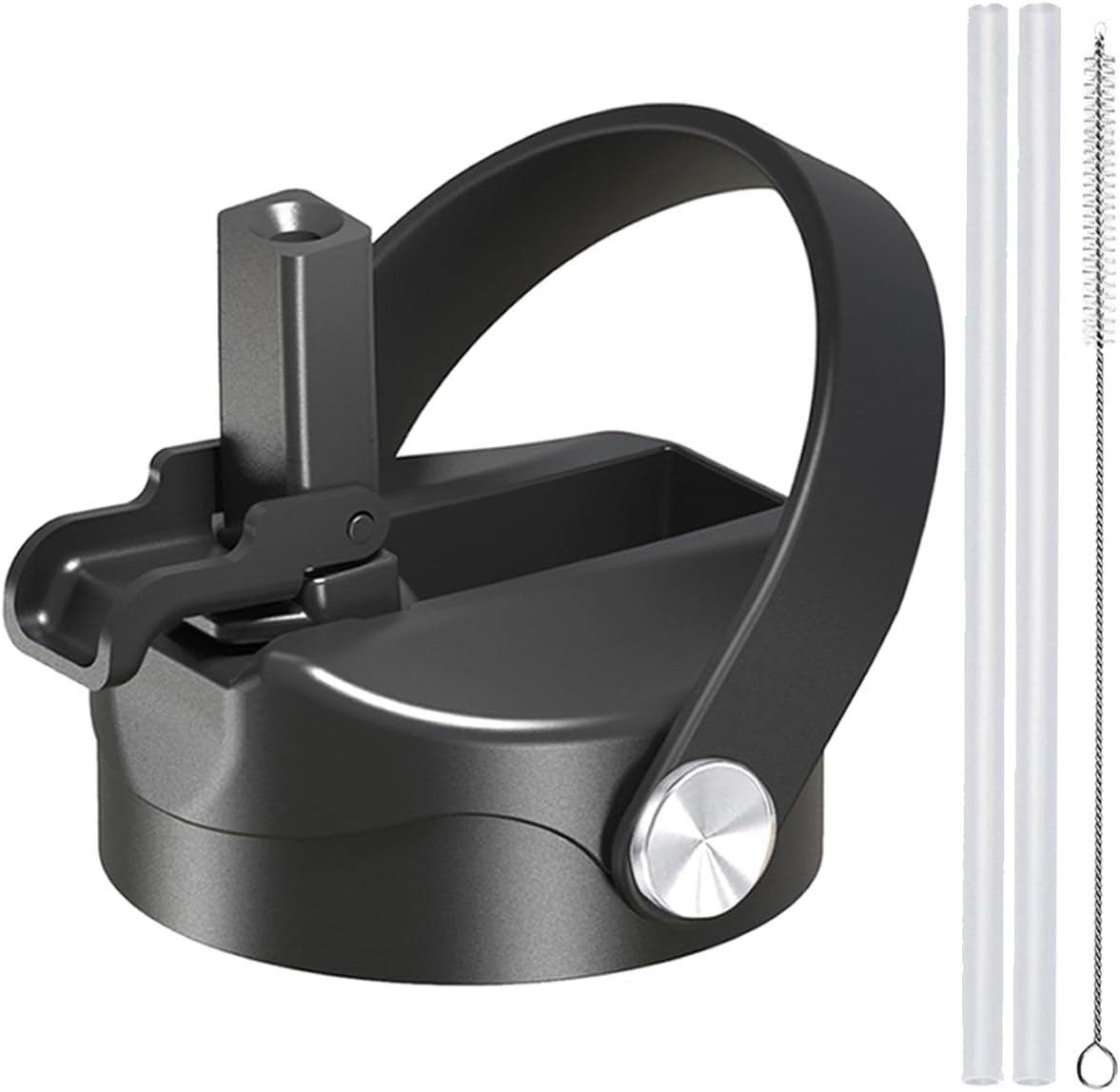 Straw Lid for Hydro Flask Wide Mouth Water Bottle 32 Oz 40 Oz, Top Lids with Str