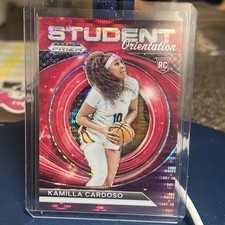 2024 Prizm Draft Picks #4 Kamilla Cardoso Student Orientation Purple Pulsar /55
