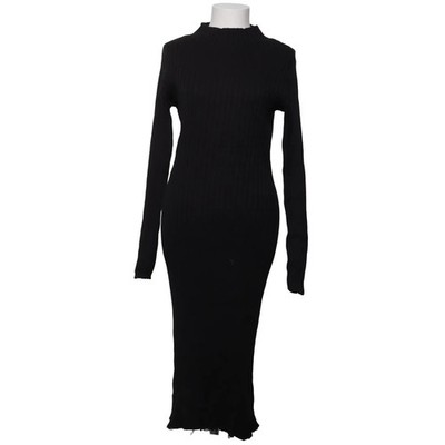 Mela, Kleid, Größe: L, Schwarz, Baumwolle, Einfarbig, Rippenstrick, Damen #kBc