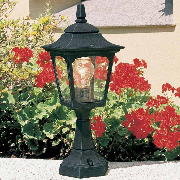 Schwarz Durchsichtig Klassisch Stehlampe AußEnlampe Garten 1X100W/E27 IP44-image
